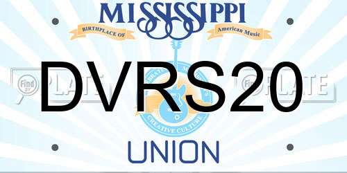 DVRS20 Mississippi License Plate