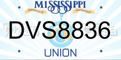 DVS8836 Mississippi License Plate
