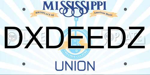 DXDEEDZ Mississippi License Plate