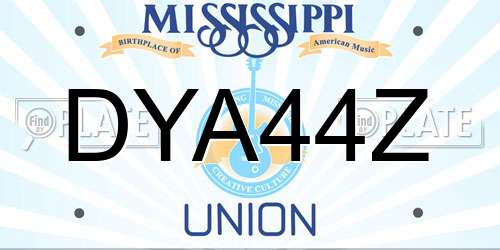 DYA44Z Mississippi License Plate