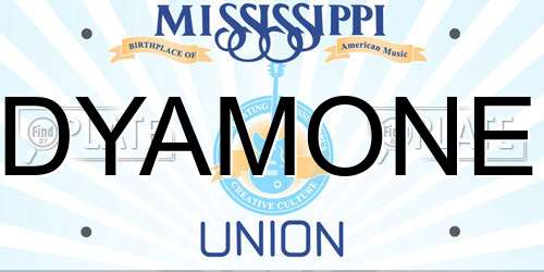 DYAMONE Mississippi License Plate