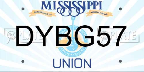 DYBG57 Mississippi License Plate