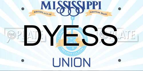 DYESS Mississippi License Plate