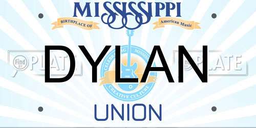 DYLAN Mississippi License Plate