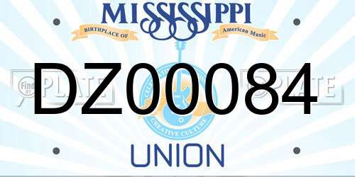 DZ00084 Mississippi License Plate