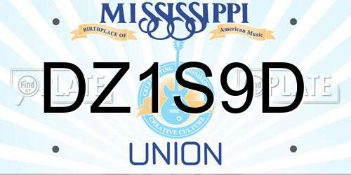 DZ1S9D Mississippi License Plate