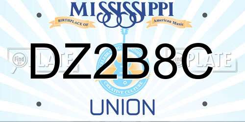 DZ2B8C Mississippi License Plate