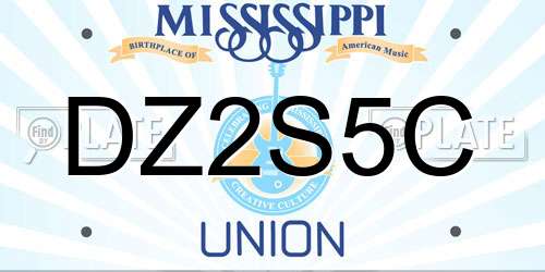 DZ2S5C Mississippi License Plate