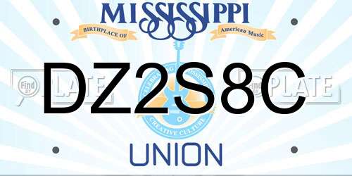 DZ2S8C Mississippi License Plate