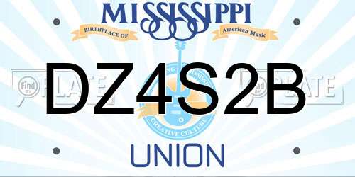 DZ4S2B Mississippi License Plate