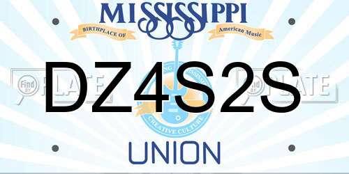 DZ4S2S Mississippi License Plate