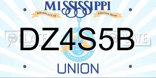DZ4S5B Mississippi License Plate