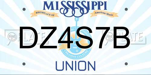 DZ4S7B Mississippi License Plate