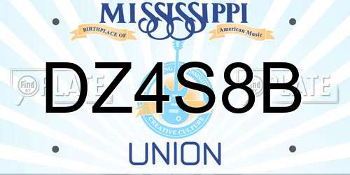 DZ4S8B Mississippi License Plate