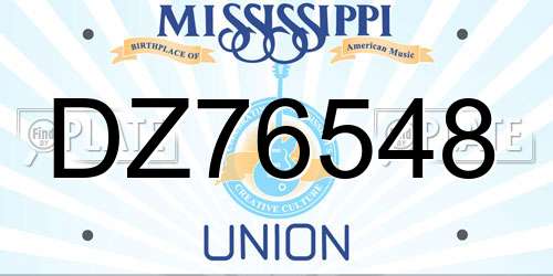 DZ76548 Mississippi License Plate