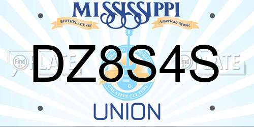 DZ8S4S Mississippi License Plate