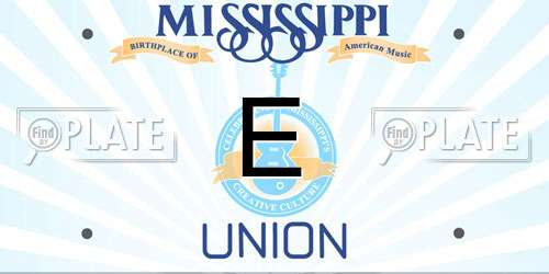 E Mississippi License Plate