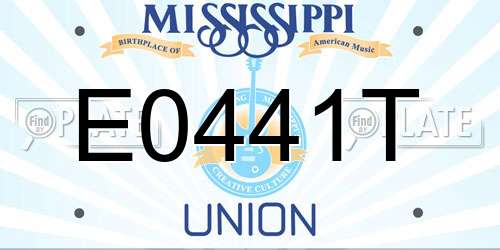 E0441T Mississippi License Plate