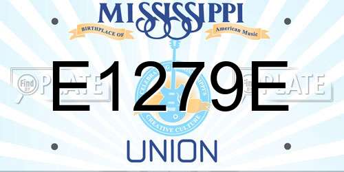 E1279E Mississippi License Plate