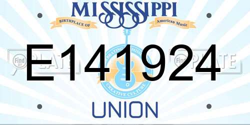 E141924 Mississippi License Plate