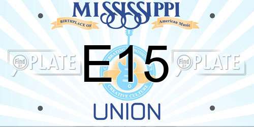 E15 Mississippi License Plate