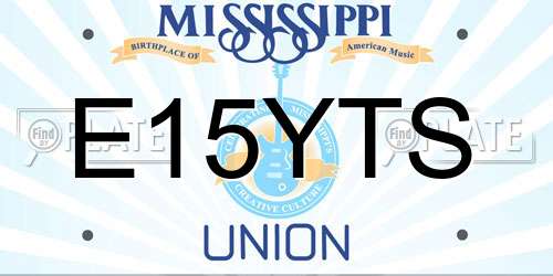 E15YTS Mississippi License Plate