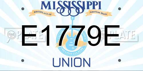E1779E Mississippi License Plate