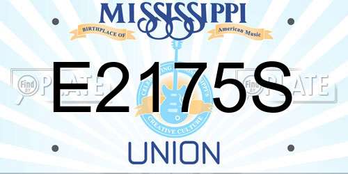 E2175S Mississippi License Plate