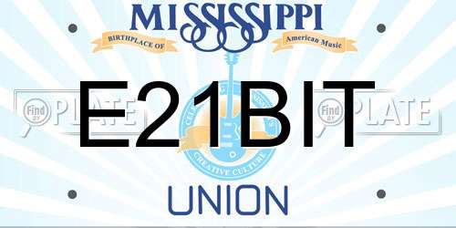 E21BIT Mississippi License Plate