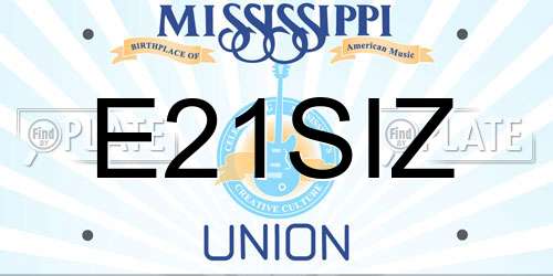 E21SIZ Mississippi License Plate