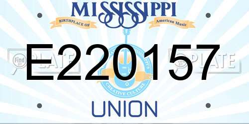 E220157 Mississippi License Plate