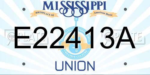 E22413A Mississippi License Plate
