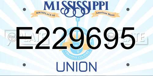 E229695 Mississippi License Plate