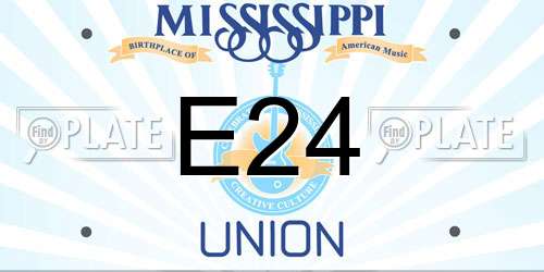 E24 Mississippi License Plate