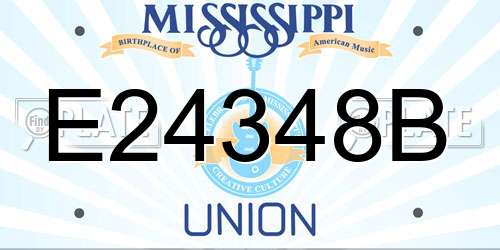E24348B Mississippi License Plate