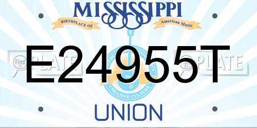 E24955T Mississippi License Plate