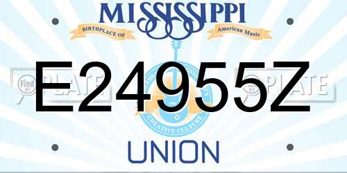 E24955Z Mississippi License Plate