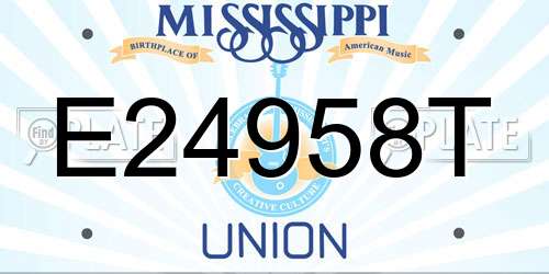 E24958T Mississippi License Plate