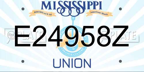 E24958Z Mississippi License Plate