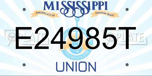 E24985T Mississippi License Plate