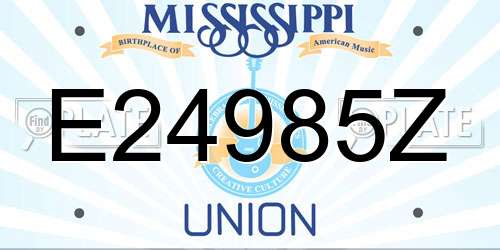 E24985Z Mississippi License Plate