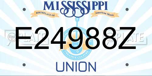 E24988Z Mississippi License Plate