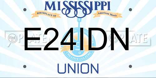 E24IDN Mississippi License Plate