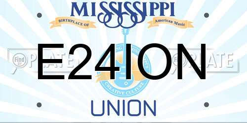 E24ION Mississippi License Plate