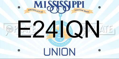 E24IQN Mississippi License Plate