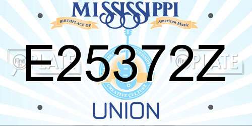 E25372Z Mississippi License Plate