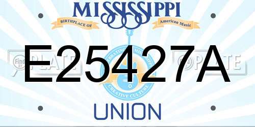 E25427A Mississippi License Plate