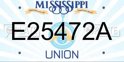 E25472A Mississippi License Plate