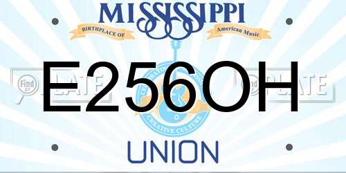 E256OH Mississippi License Plate