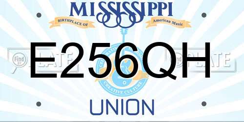 E256QH Mississippi License Plate